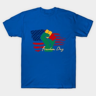 Freedom Day JUNEteenth (flag and fist) T-Shirt